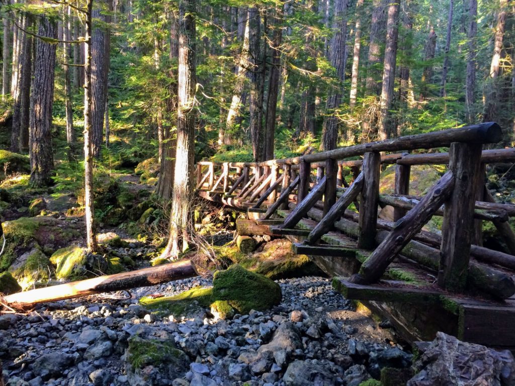 Lena Lake makes a snowfree destination on a wintry day.